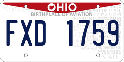 OH license plate FXD1759