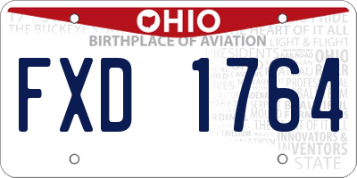 OH license plate FXD1764