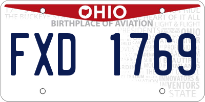 OH license plate FXD1769