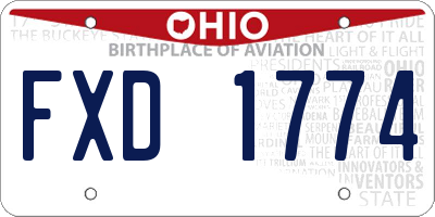 OH license plate FXD1774