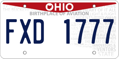 OH license plate FXD1777