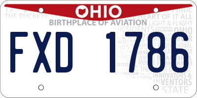 OH license plate FXD1786