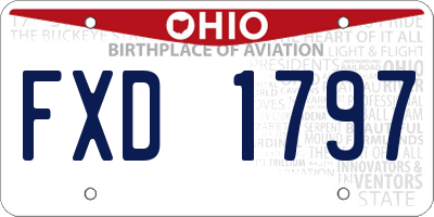 OH license plate FXD1797