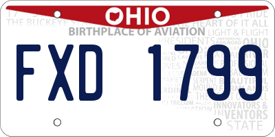 OH license plate FXD1799