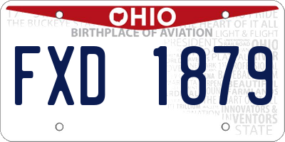 OH license plate FXD1879