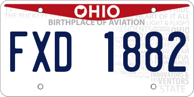 OH license plate FXD1882