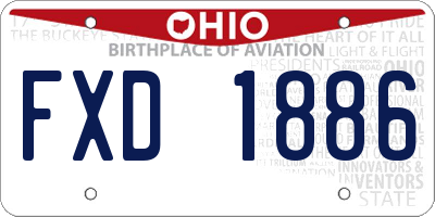 OH license plate FXD1886