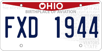 OH license plate FXD1944
