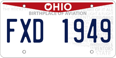 OH license plate FXD1949
