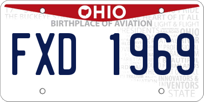 OH license plate FXD1969