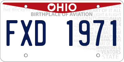 OH license plate FXD1971