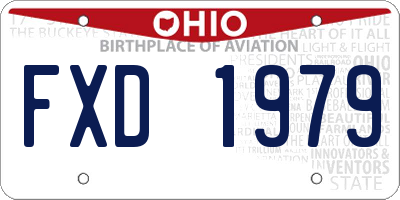 OH license plate FXD1979