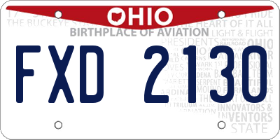 OH license plate FXD2130