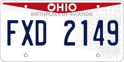 OH license plate FXD2149