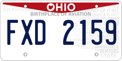 OH license plate FXD2159
