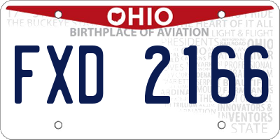 OH license plate FXD2166