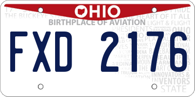OH license plate FXD2176