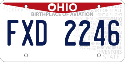 OH license plate FXD2246