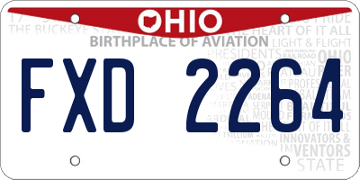 OH license plate FXD2264