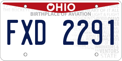 OH license plate FXD2291