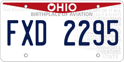 OH license plate FXD2295