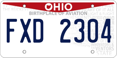 OH license plate FXD2304