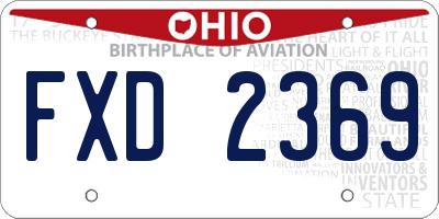 OH license plate FXD2369