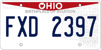 OH license plate FXD2397
