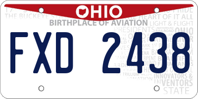 OH license plate FXD2438