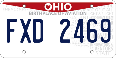 OH license plate FXD2469