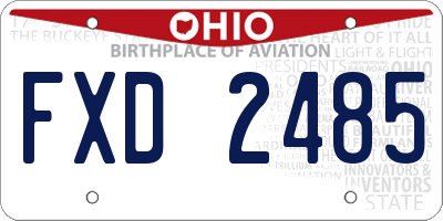 OH license plate FXD2485