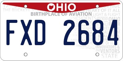 OH license plate FXD2684