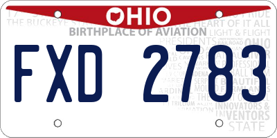 OH license plate FXD2783