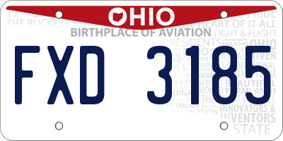 OH license plate FXD3185