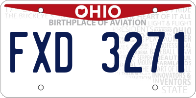 OH license plate FXD3271