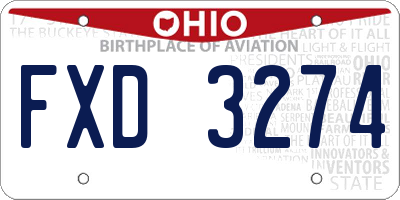 OH license plate FXD3274