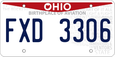 OH license plate FXD3306