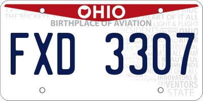 OH license plate FXD3307