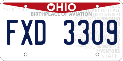 OH license plate FXD3309