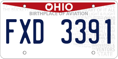OH license plate FXD3391
