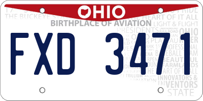 OH license plate FXD3471