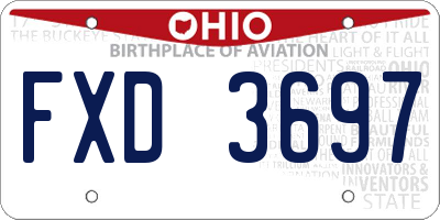 OH license plate FXD3697