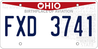OH license plate FXD3741