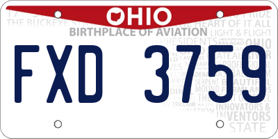 OH license plate FXD3759
