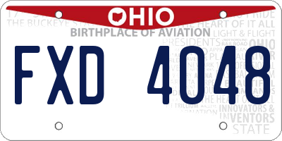 OH license plate FXD4048