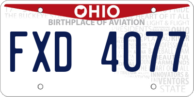 OH license plate FXD4077