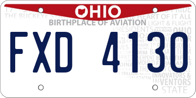 OH license plate FXD4130