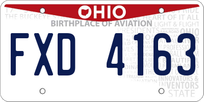 OH license plate FXD4163