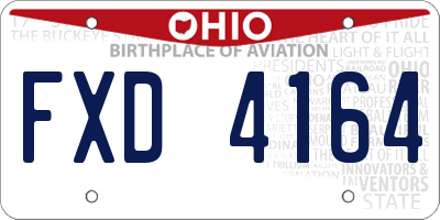 OH license plate FXD4164