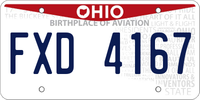 OH license plate FXD4167